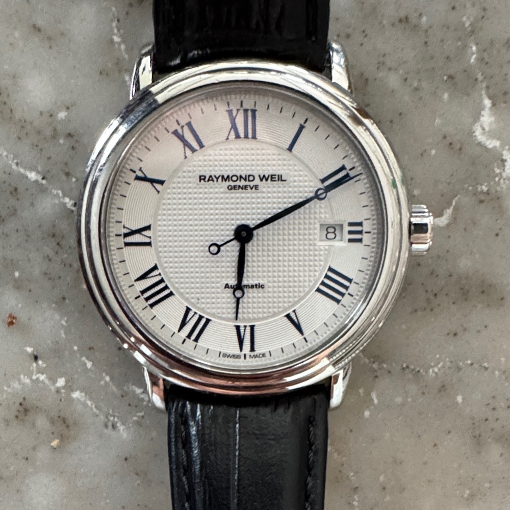 Raymond Weil Silver and Black Watch